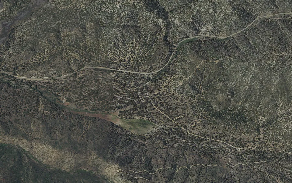Aerial view centered on Heart Bar Equestrian