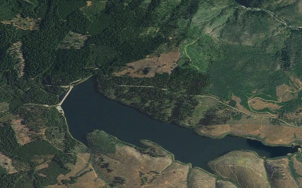 Aerial view centered on Stumpy Meadows
