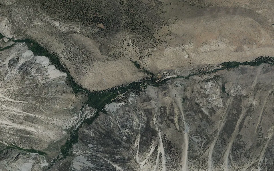 Aerial view centered on Upper Sage Flat