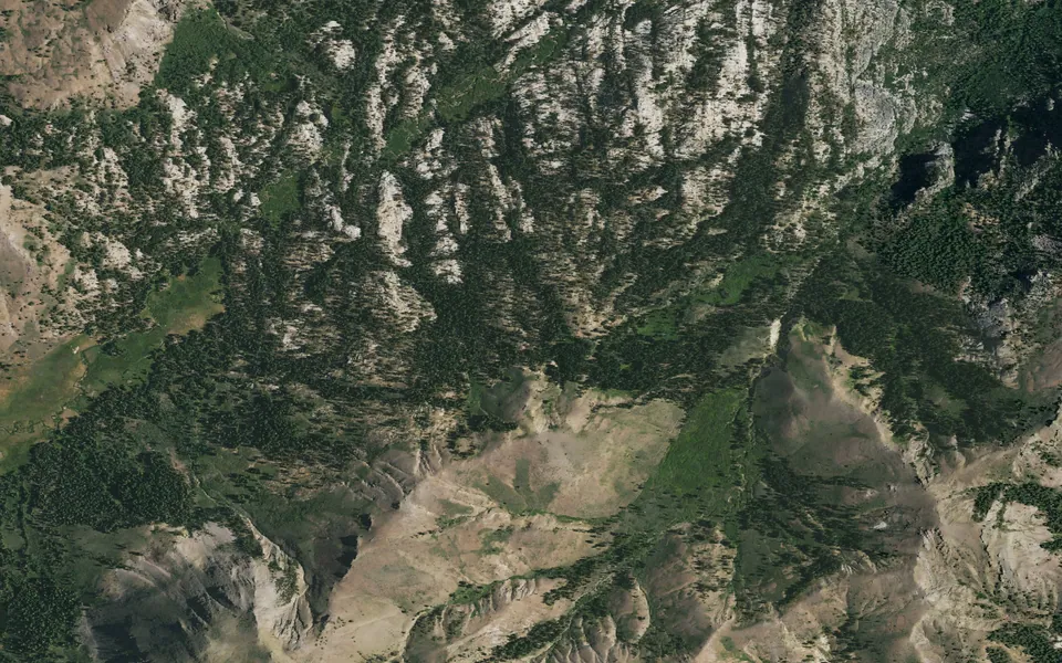 Aerial view centered on Silver Lake East- Eldorado