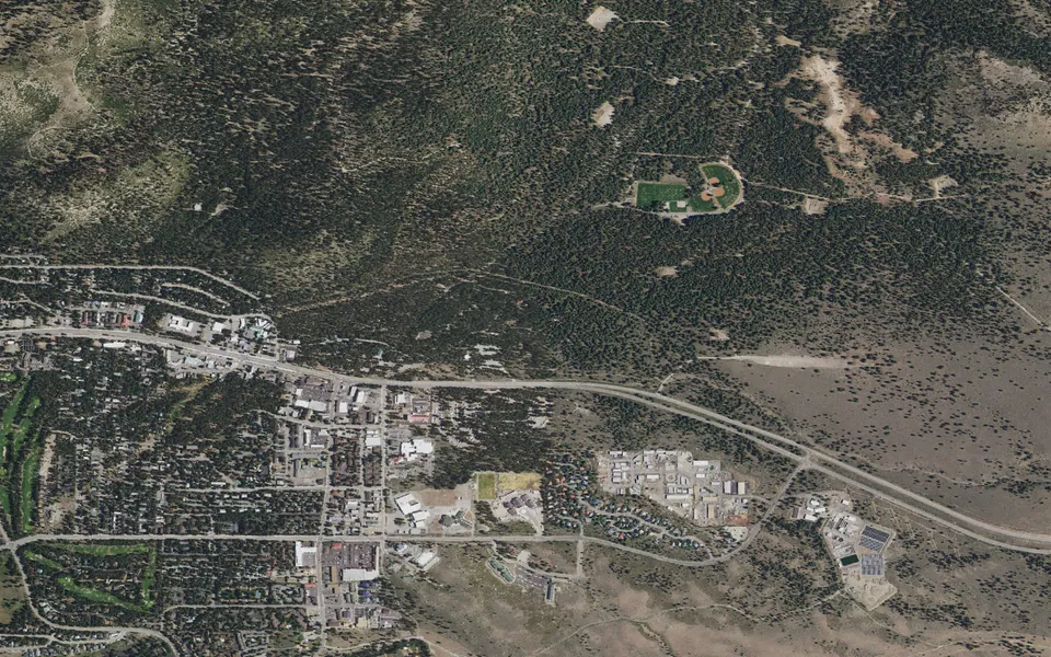 Aerial view centered on Pine Glen