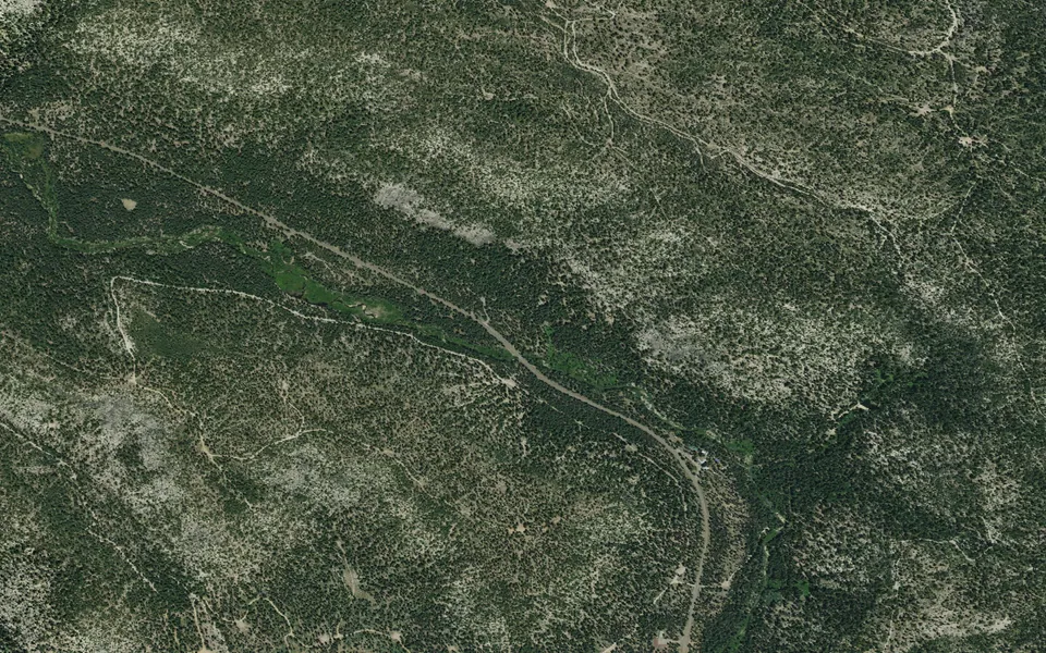 Aerial view centered on Gurnsey Creek