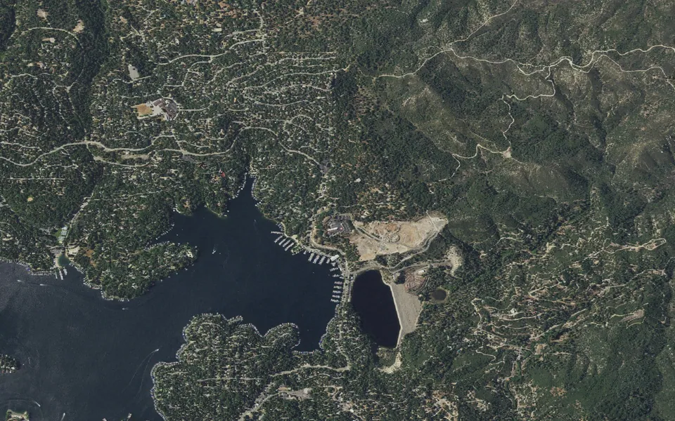 Aerial view centered on North Shore (CA)
