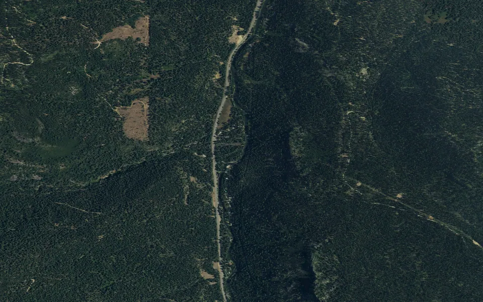 Aerial view centered on Goose Meadows