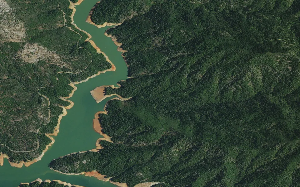 Aerial view centered on Moore Creek
