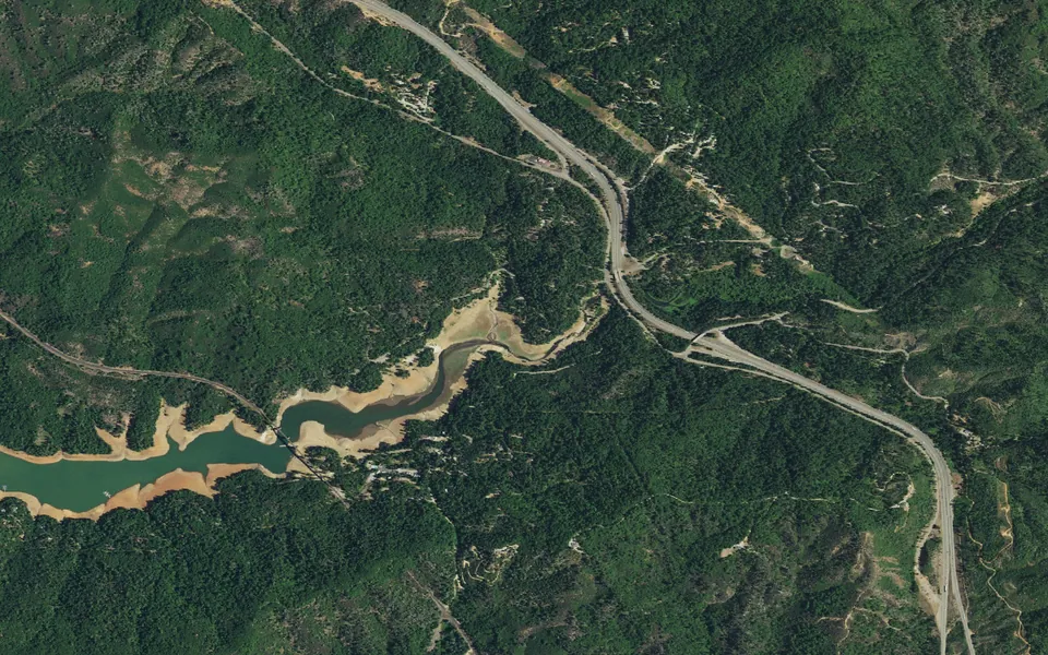 Aerial view centered on Nelson Point