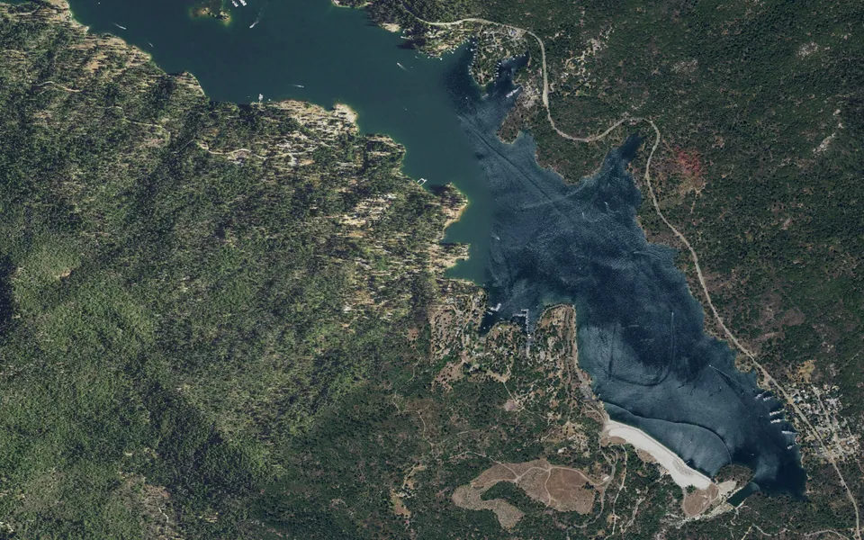 Aerial view centered on Spring Cove