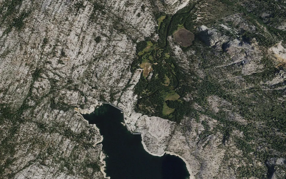 Aerial view centered on Jackass Meadow