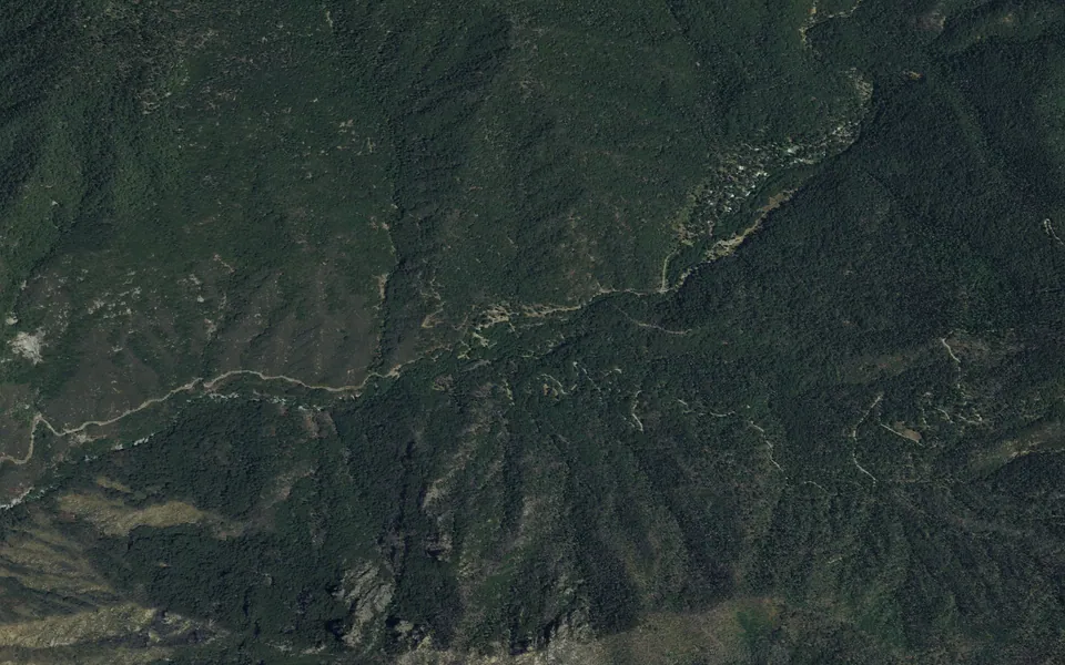 Aerial view centered on Wishon