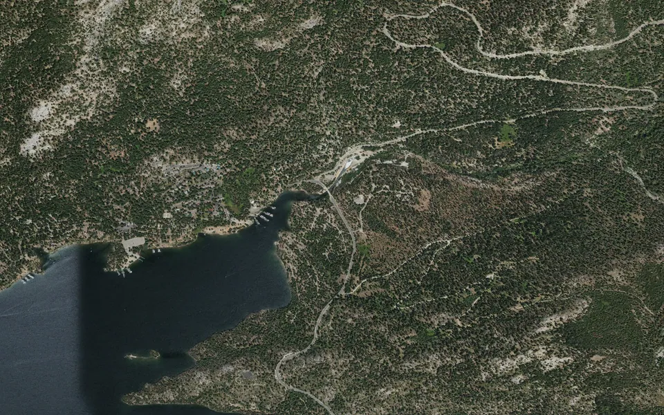 Aerial view centered on Rancheria