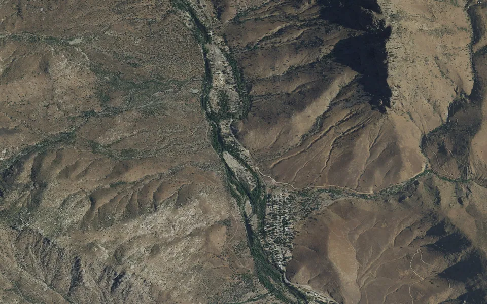 Aerial view centered on Headquarters