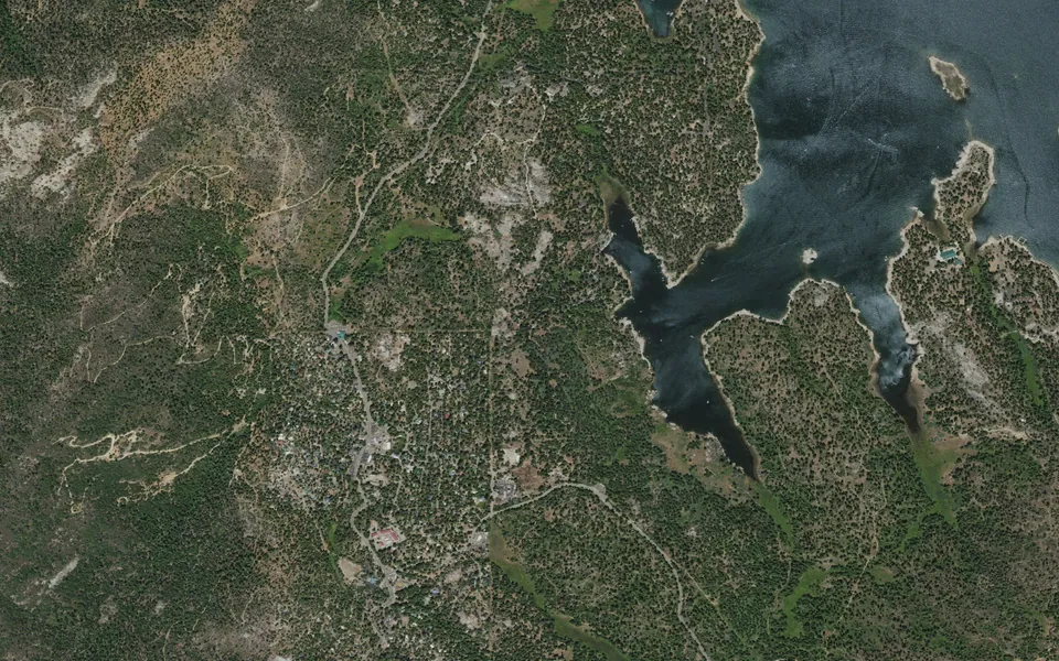 Aerial view centered on Dorabelle Campground