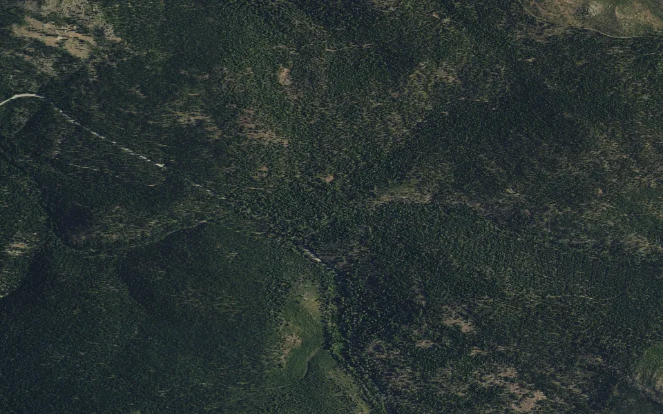 Aerial view centered on Cottonwood Creek