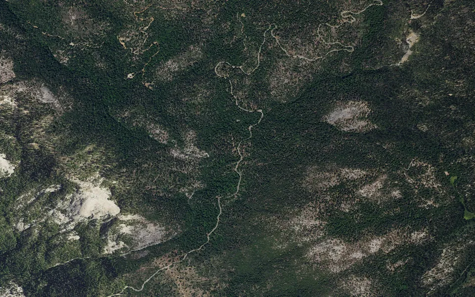 Aerial view centered on Chilkoot