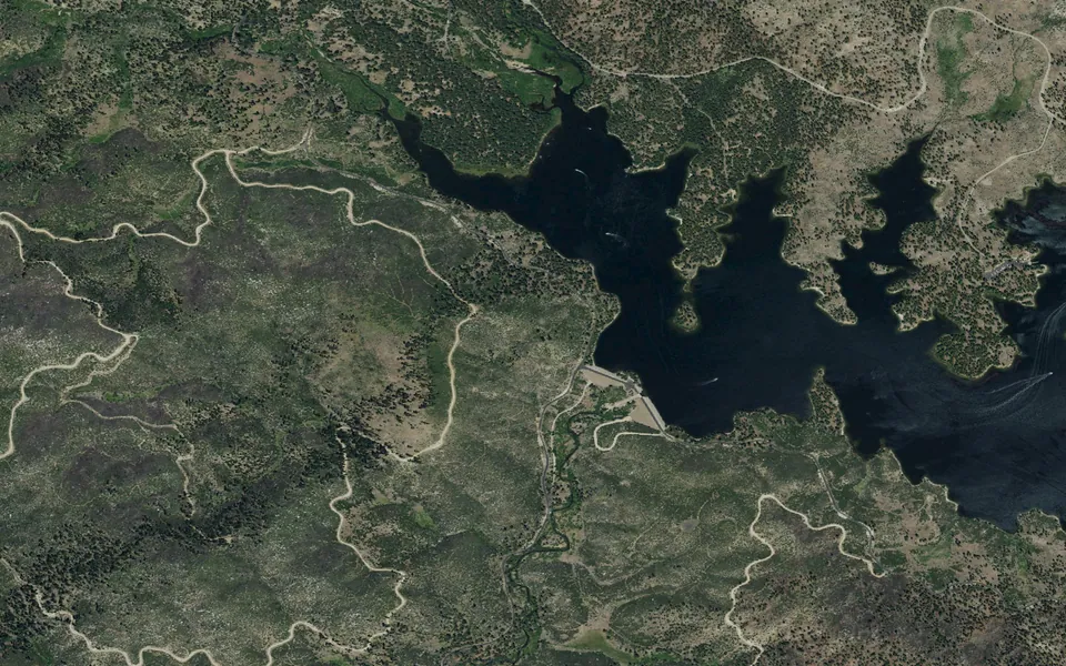 Aerial view centered on Boulder Creek (CA)