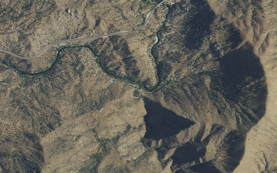 Aerial view centered on Sandy Flat