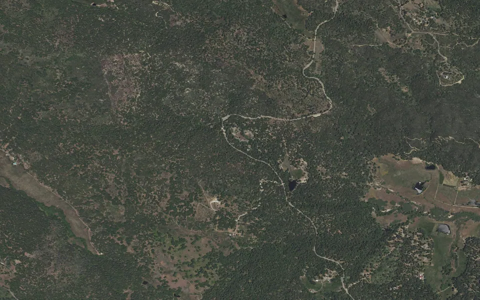 Aerial view centered on Observatory Campground