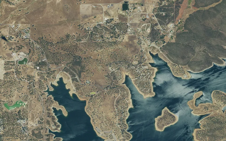 Aerial view centered on Acorn Campground