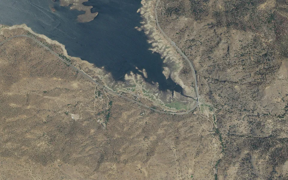 Aerial view centered on Horse Creek