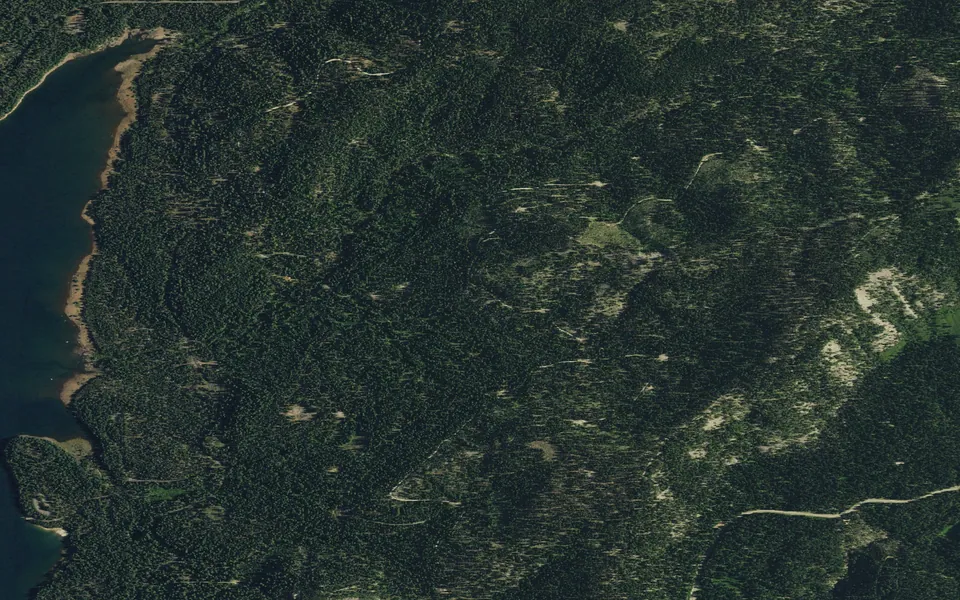 Aerial view centered on Horse Campground
