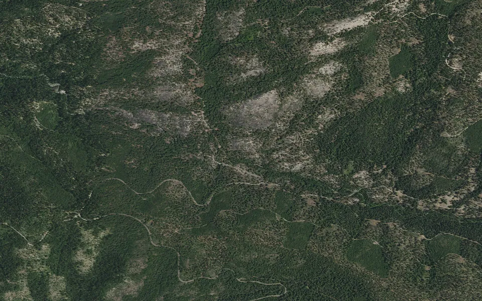 Aerial view centered on Capps Crossing