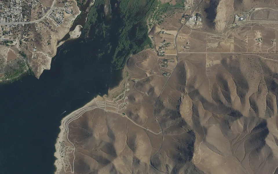 Aerial view centered on Camp 9