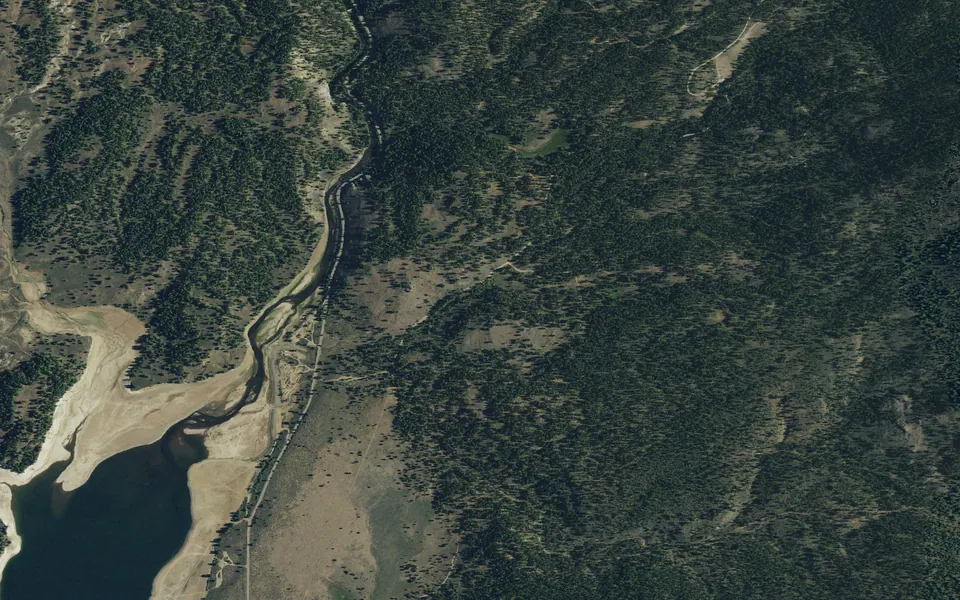 Aerial view centered on Boca Spring
