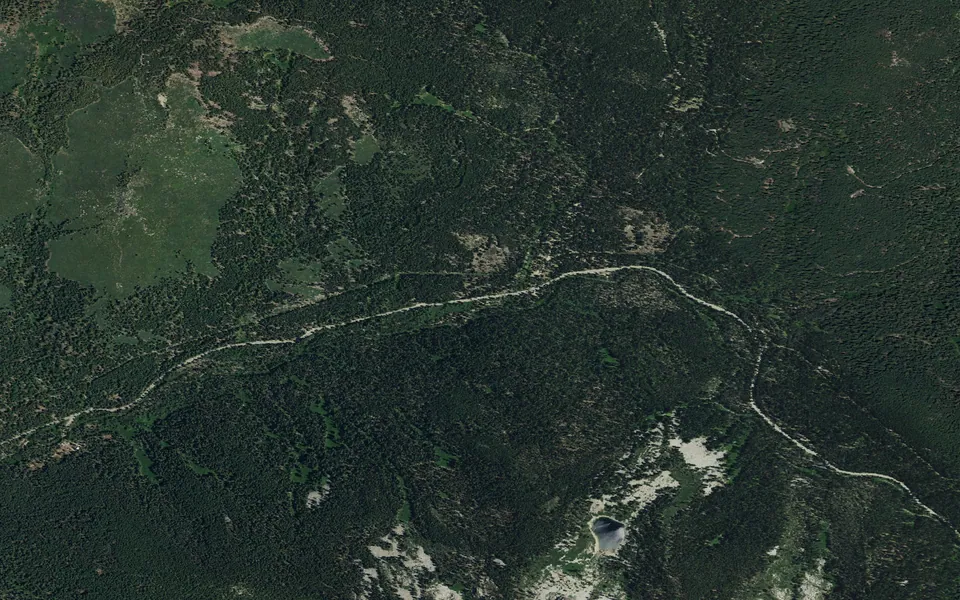 Aerial view centered on Sierra