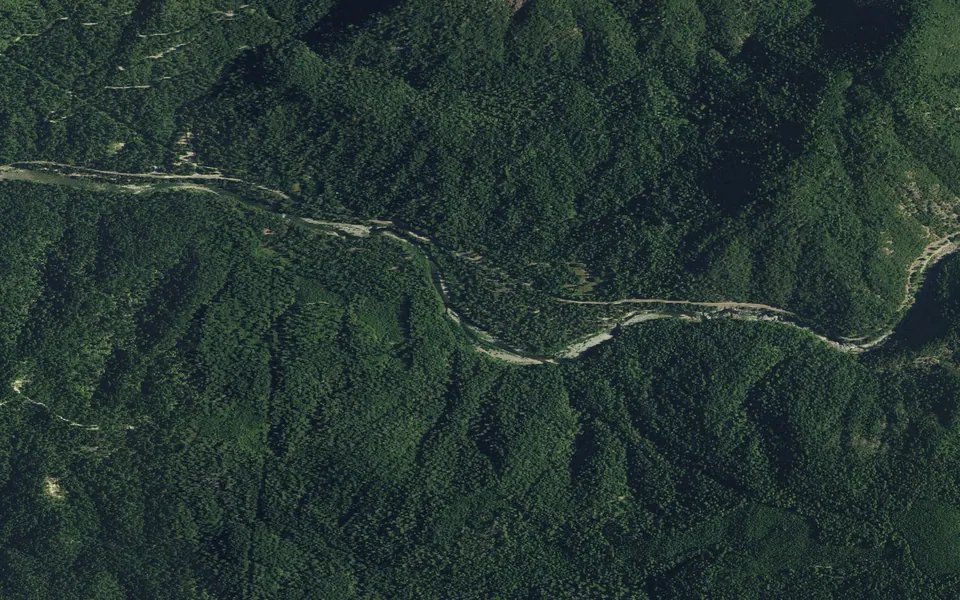 Aerial view centered on Indian Valley