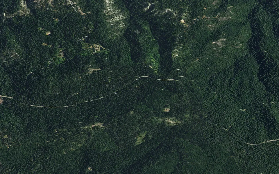 Aerial view centered on Skillman