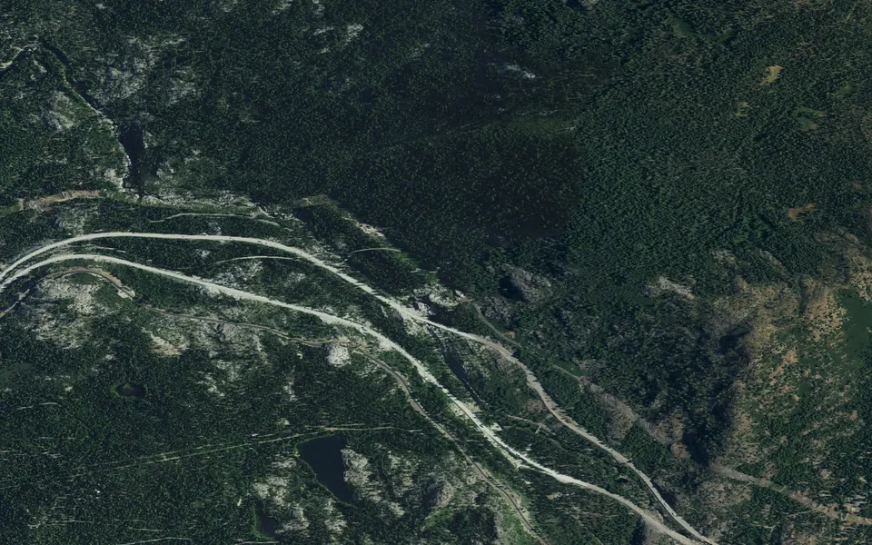 Aerial view centered on Indian Springs