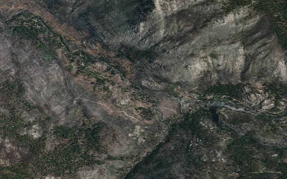 Aerial view centered on Dardanelle Campground