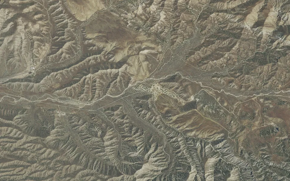 Aerial view centered on Ballinger Campground