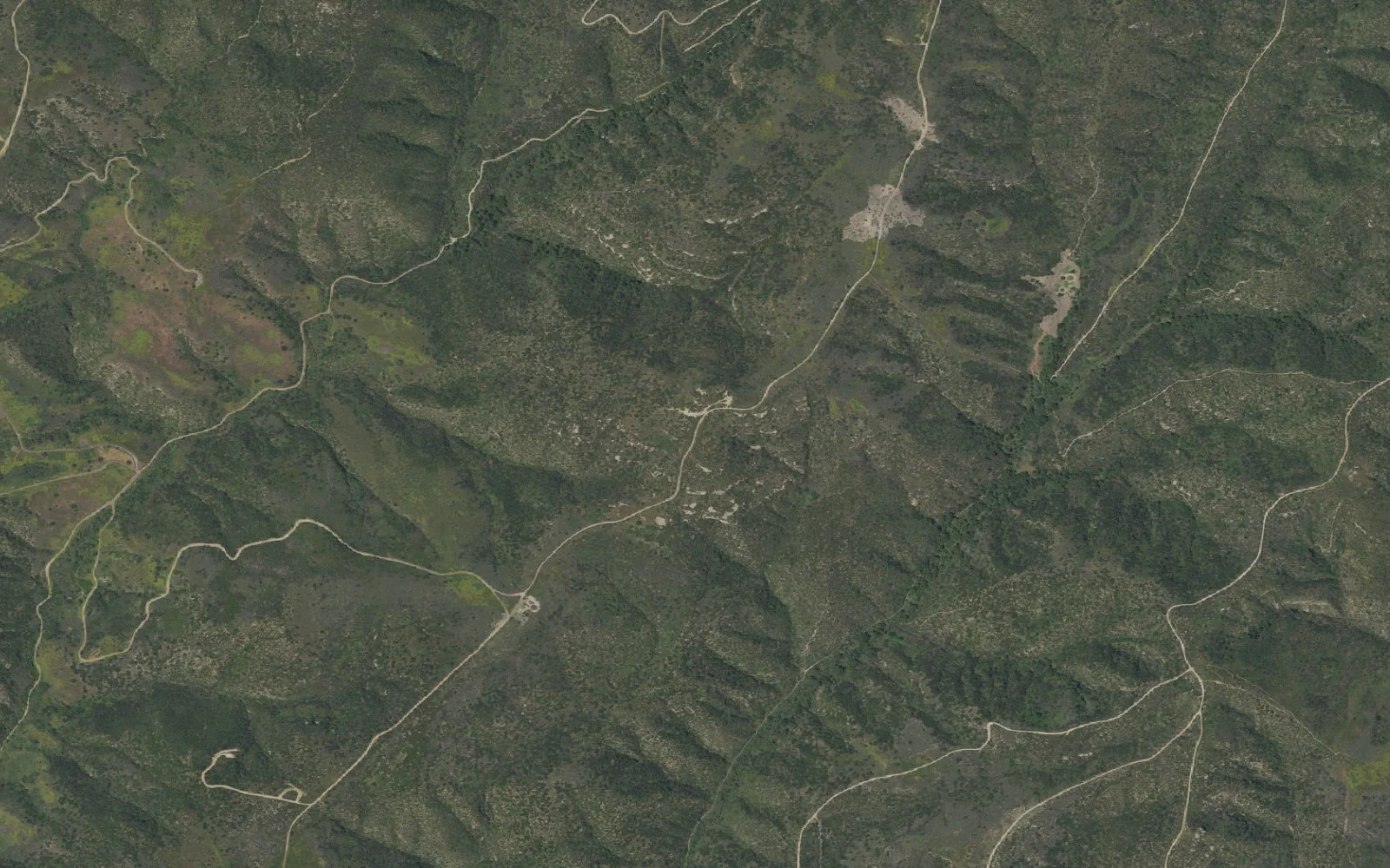 Aerial view centered on Lower Moro Campground camp area