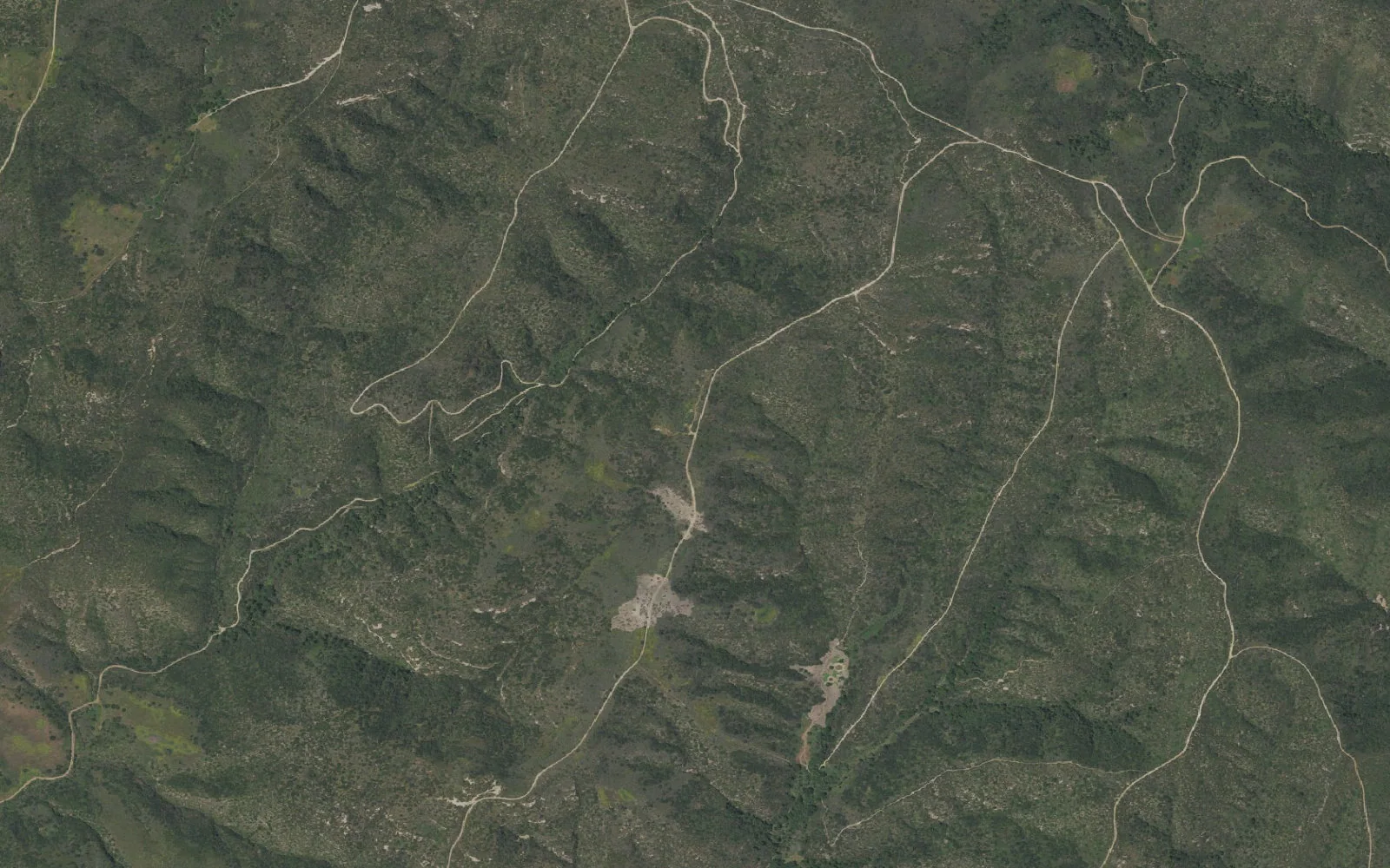 Aerial view centered on Upper Moro Campground camp area
