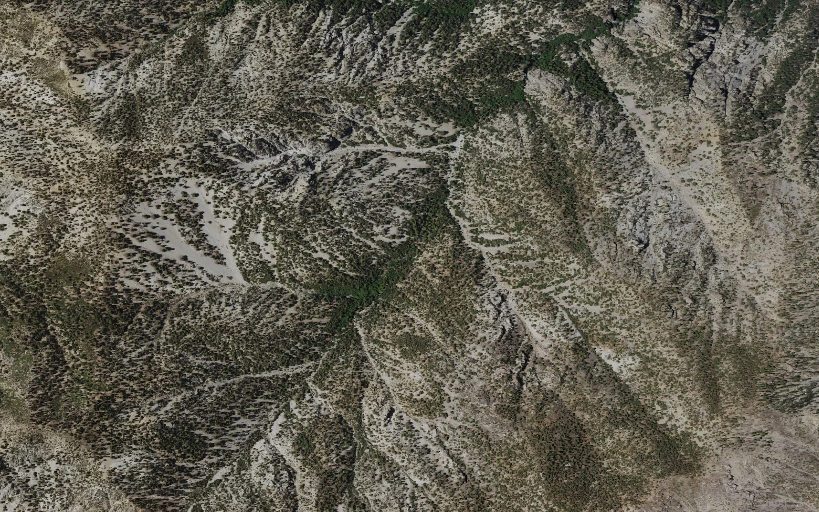 Aerial view centered on Third Stream Camp Area camp area