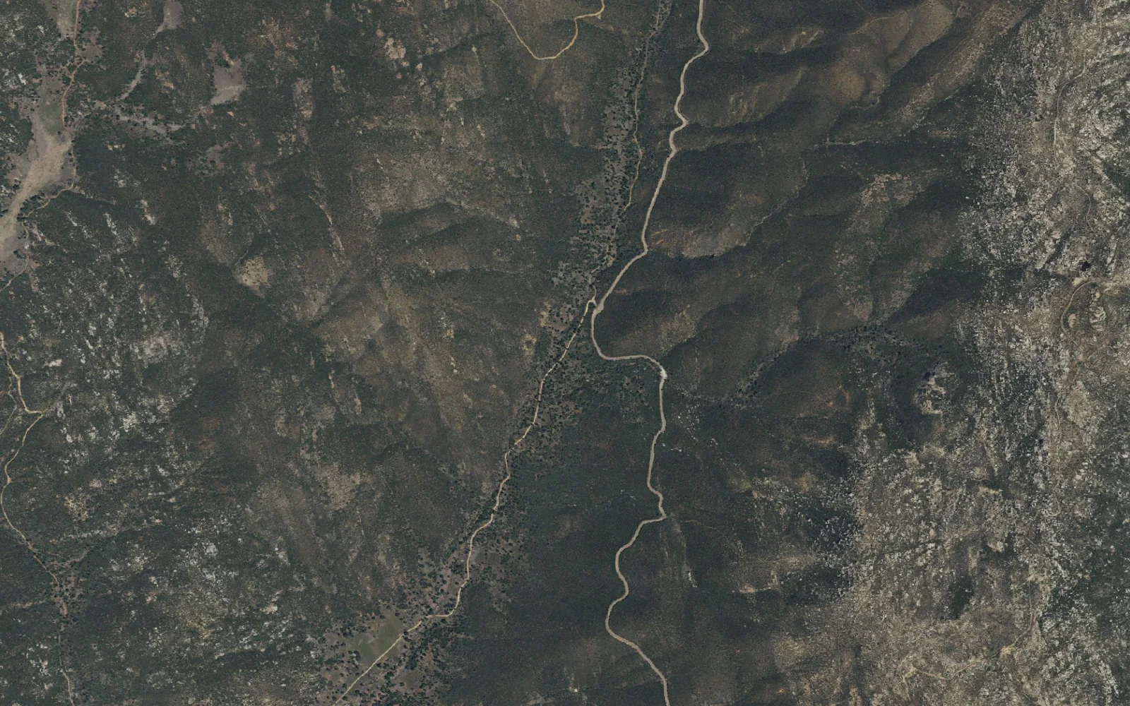 Aerial view centered on Granite Springs Primitive Camp