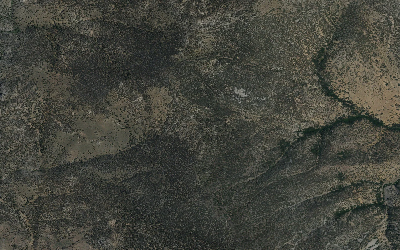 Aerial view centered on Haiwee Pass Backcountry Area camp area