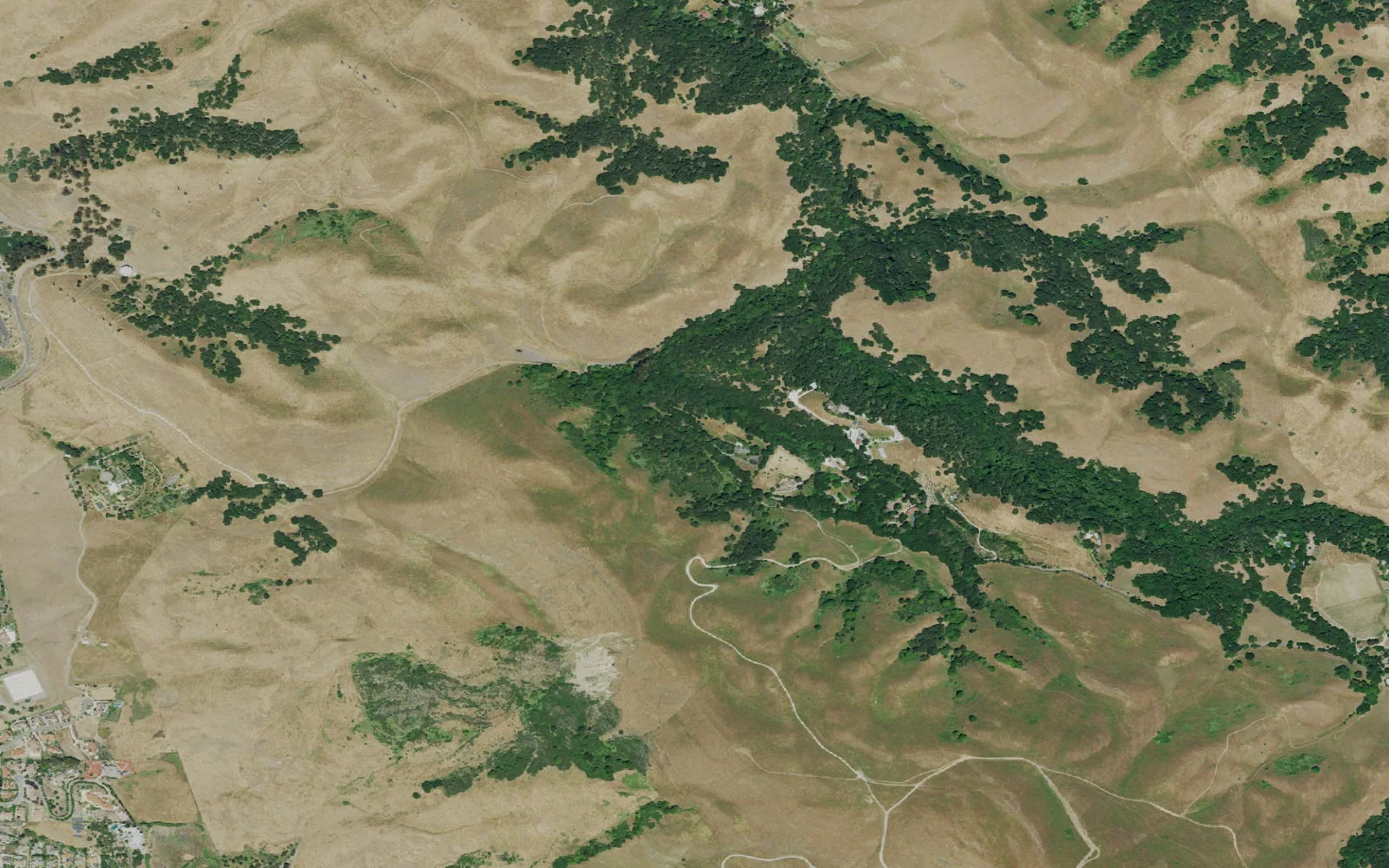 Aerial view centered on Eagle Spring Backpack Camp