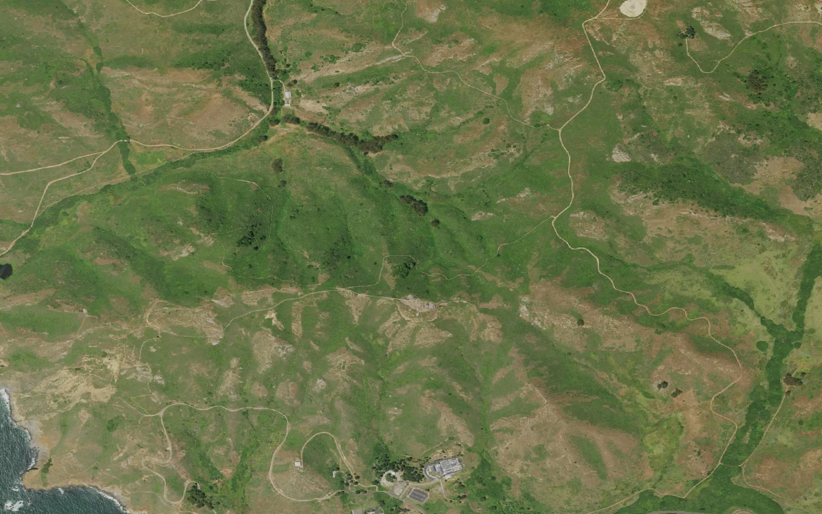 Aerial view centered on Hawk Camp
