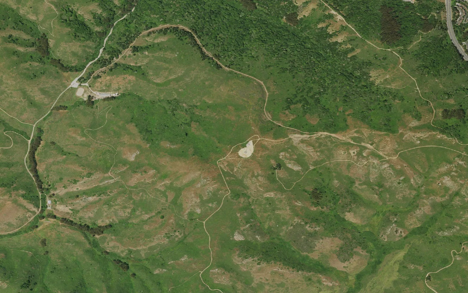 Aerial view centered on Haypress Camp
