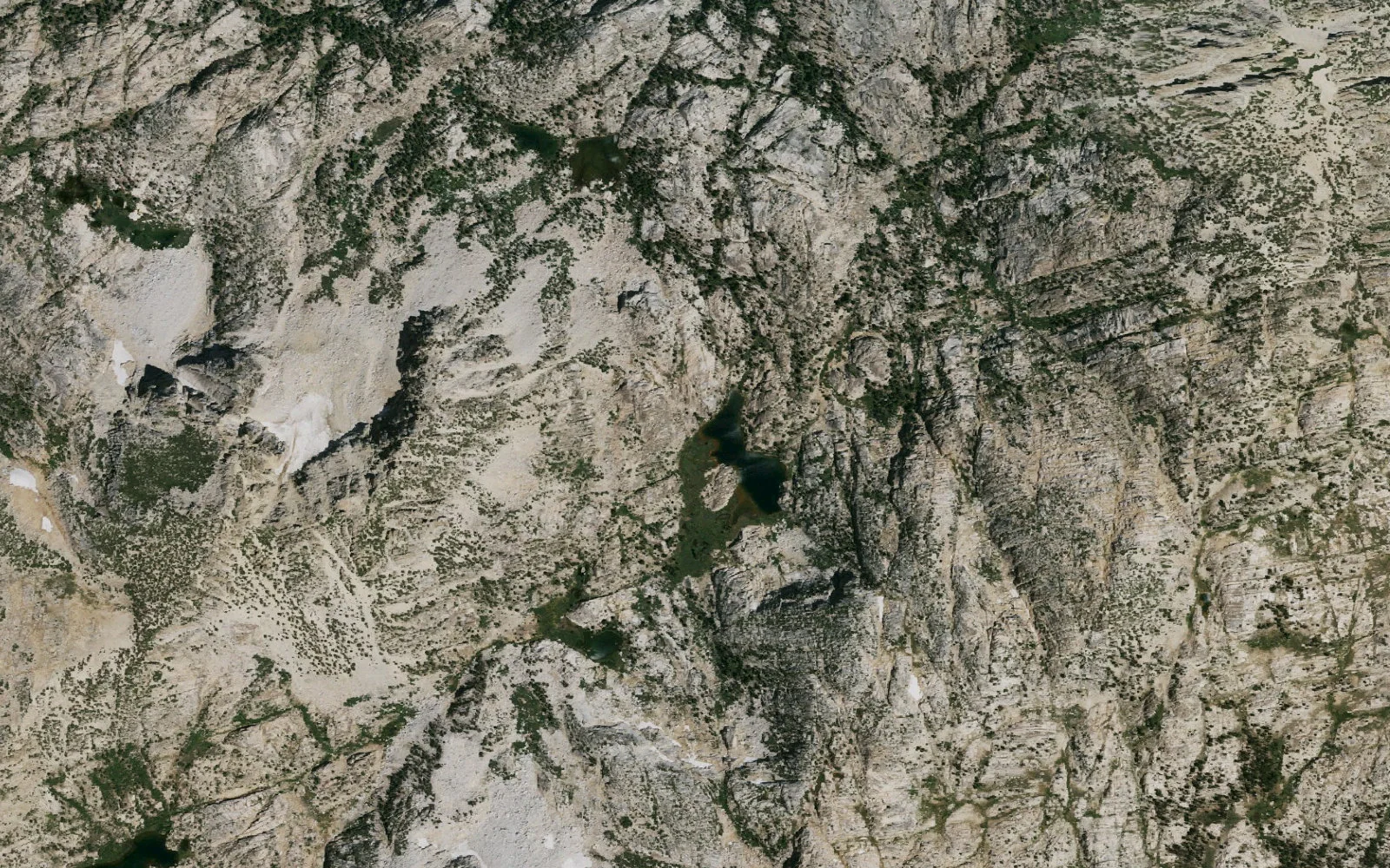 Aerial view centered on Crown Lake camp area