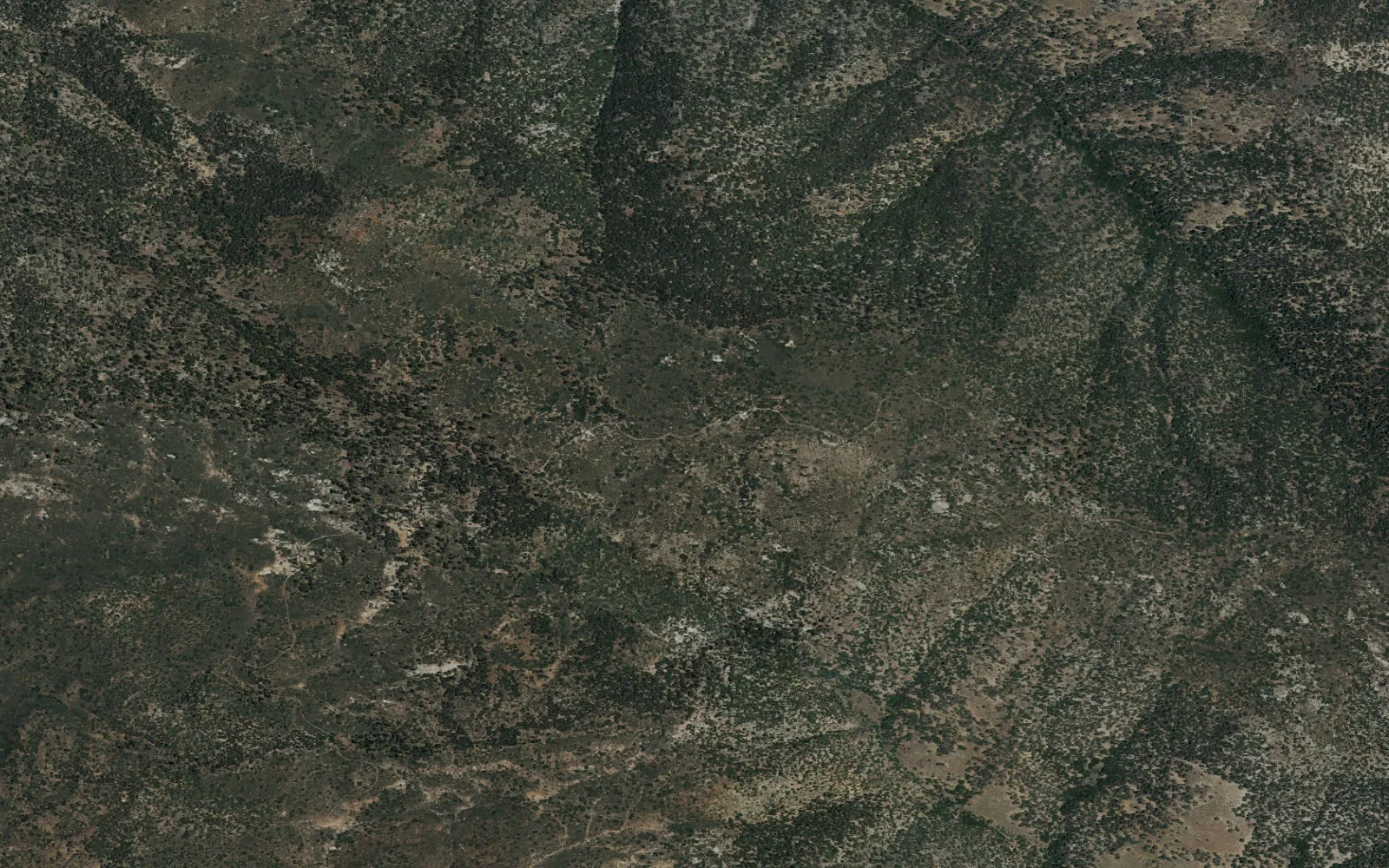 Aerial view centered on Kiavah PCT North Backcountry Area camp area