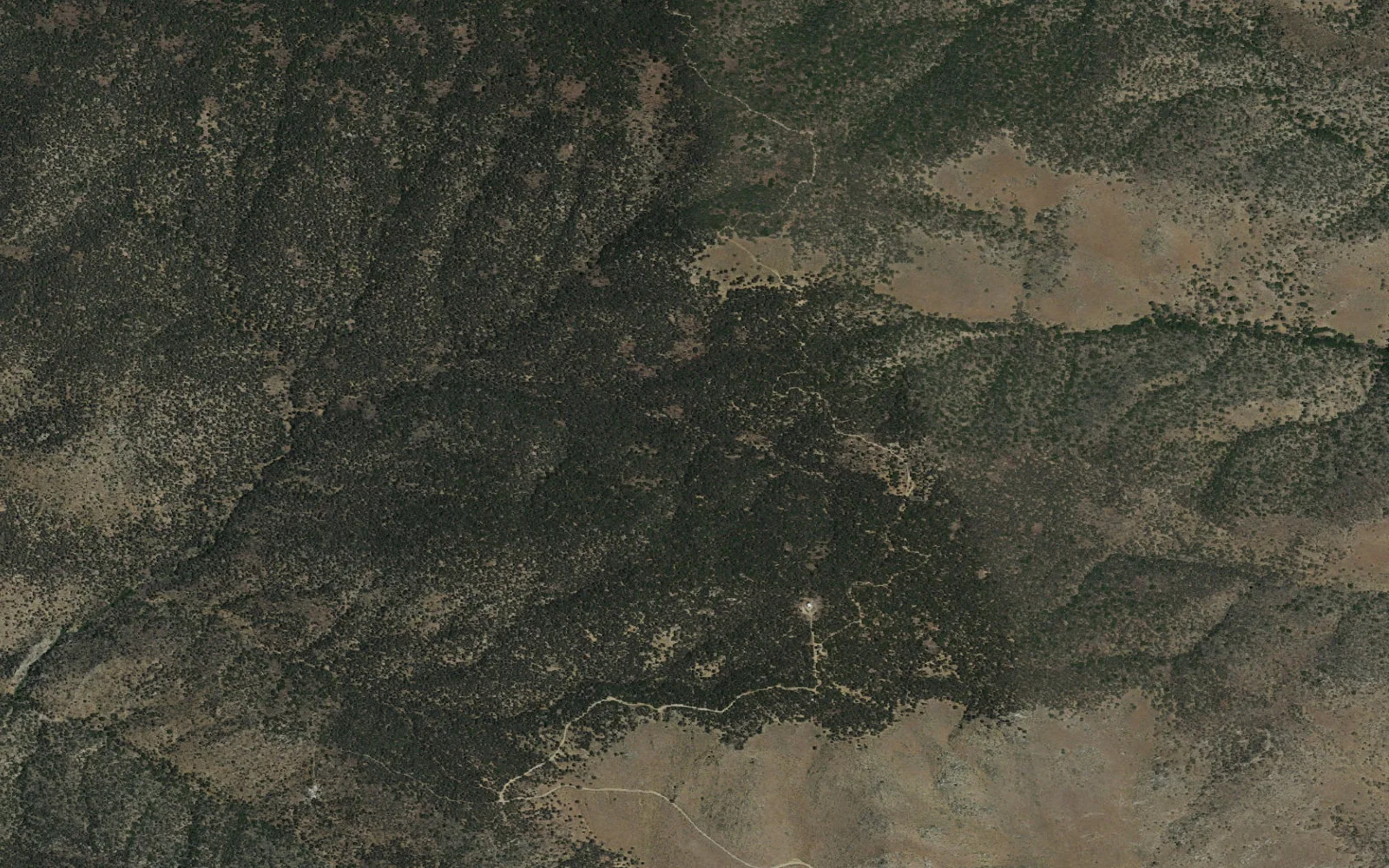 Aerial view centered on Kiavah PCT South Backcountry Area camp area