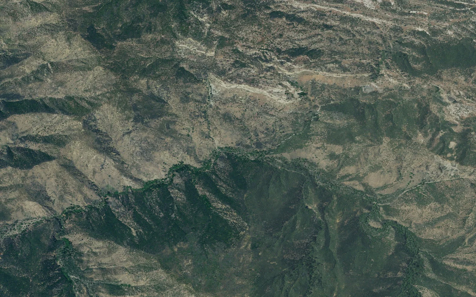 Aerial view centered on Manzana Narrows Camp