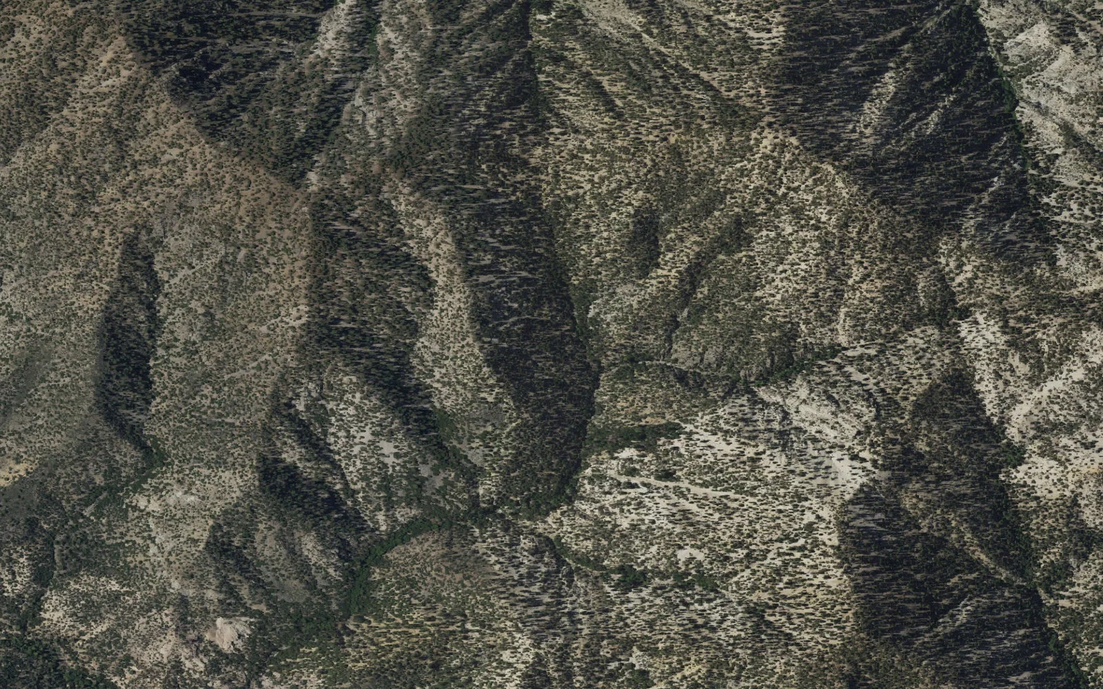 Aerial view centered on Burkhart–PCT Legal Camping Corridor camp area