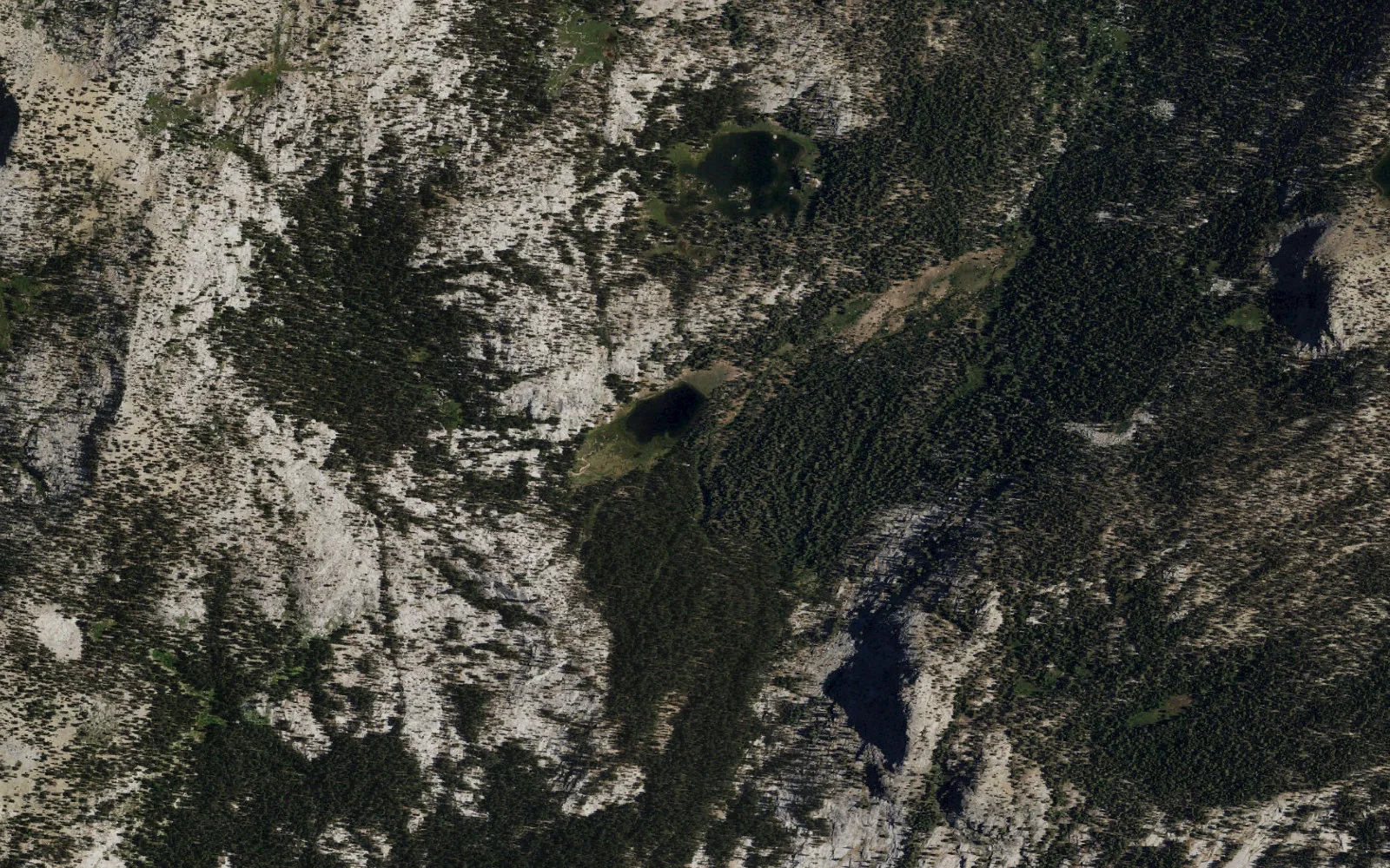 Aerial view centered on Fleming Lake camp area