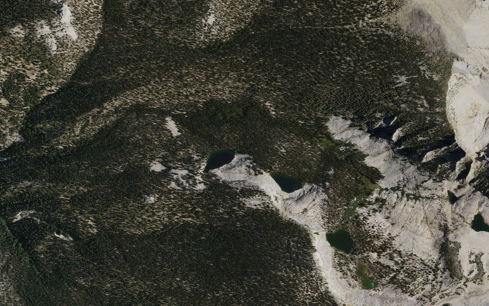 Aerial view centered on Gordon Lake camp area