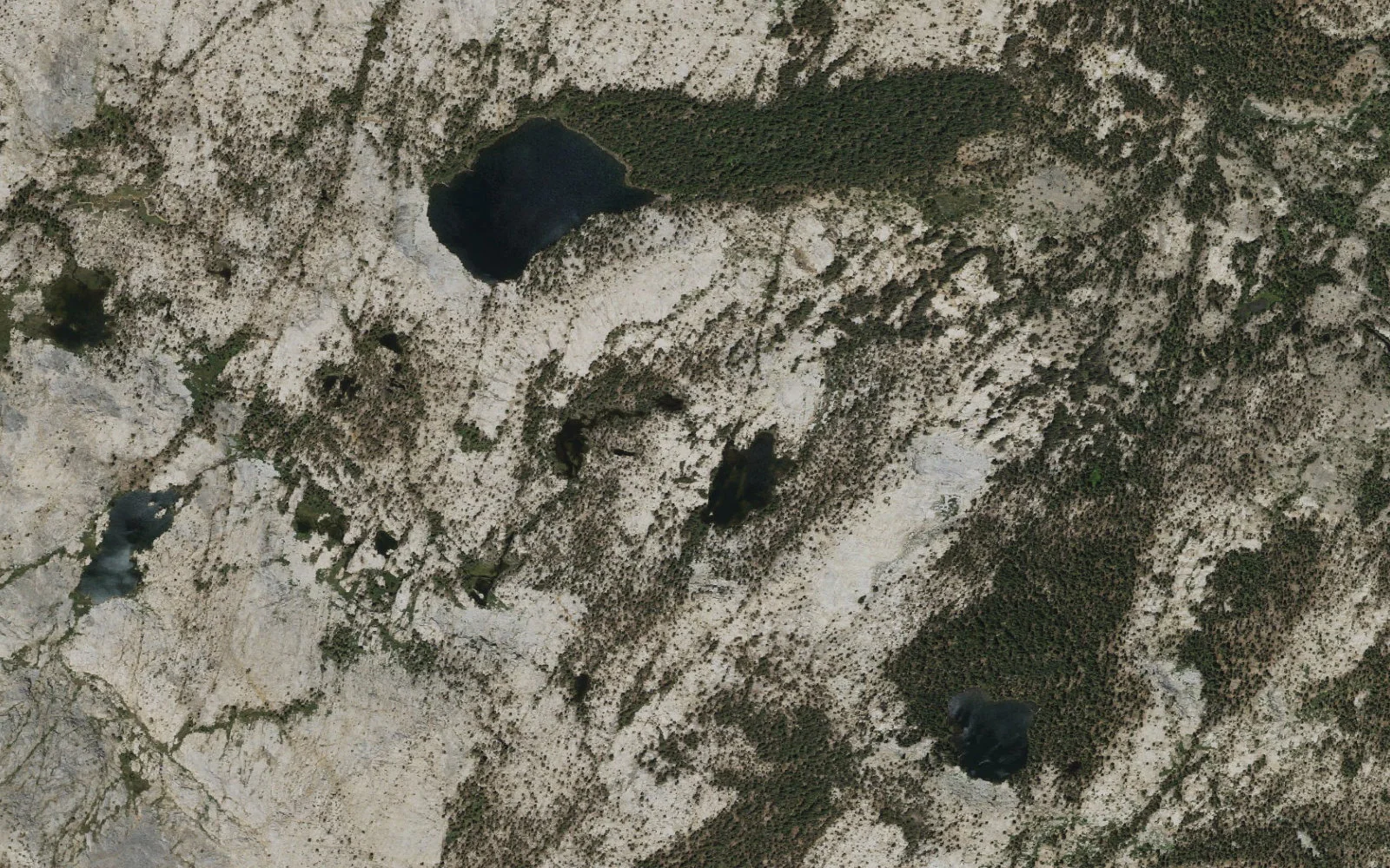 Aerial view centered on Staniford Lakes camp area