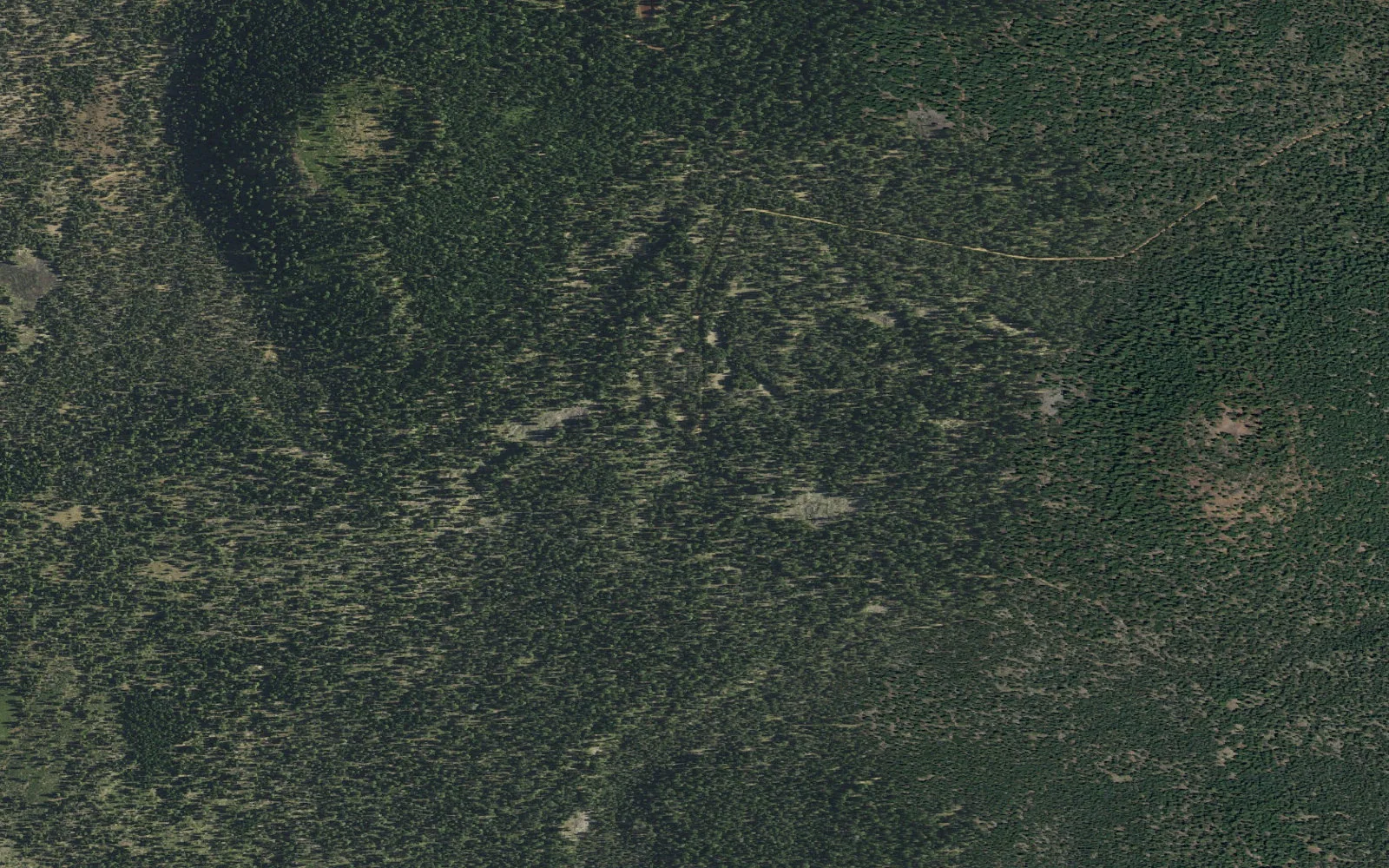 Aerial view centered on Cone Lake Trailhead